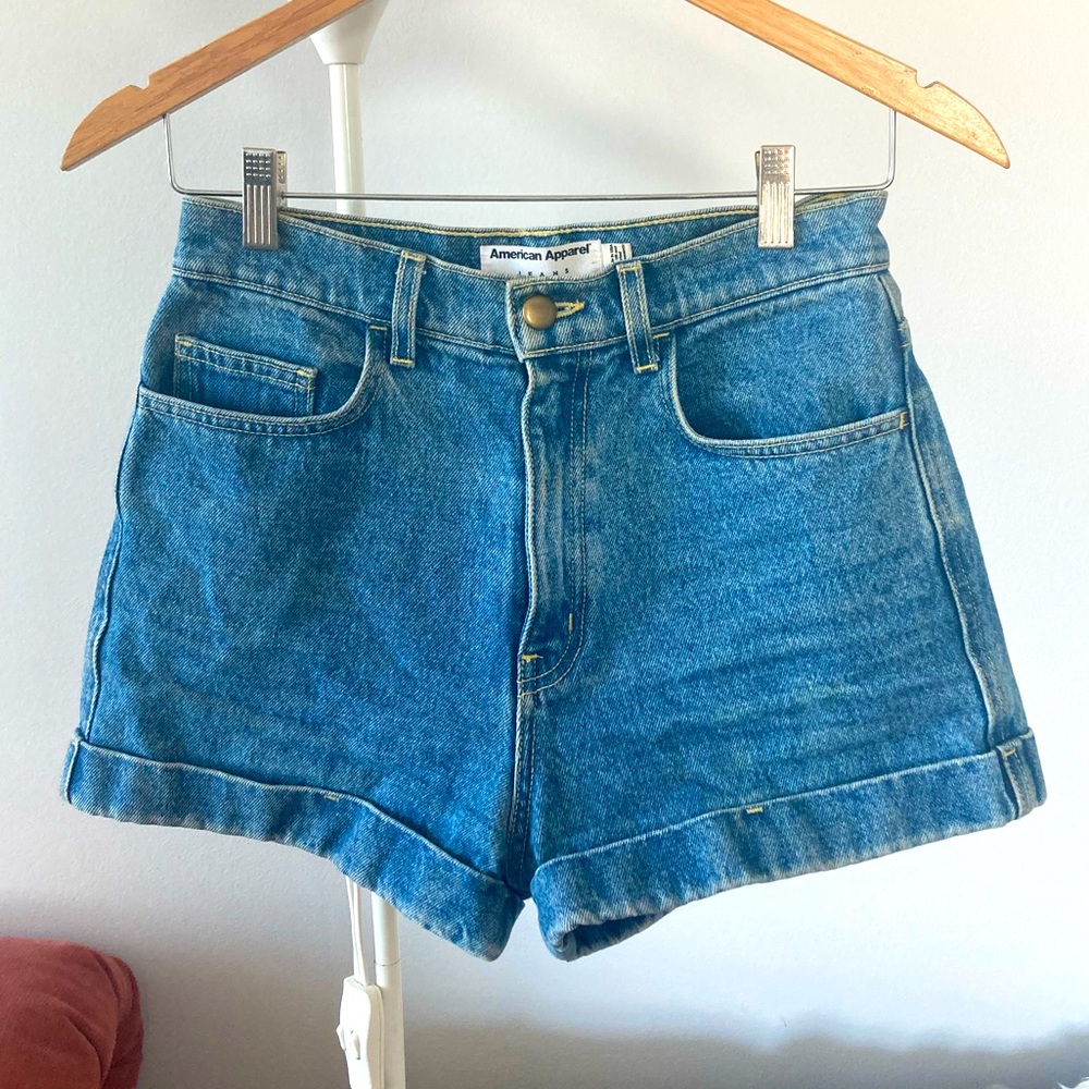 American Apparel Dark wash shorts